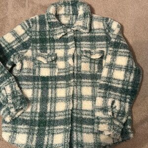 Net green and white BLAIR shirt serpha sz medjack